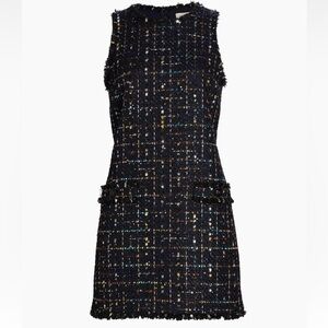 NWT L'AGENCE Florian Sequin Tweed Sleeveless Minidress